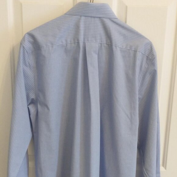 Stafford Long Sleeve Button Down Men's Dress Shirt, Medium, Blue w/White Stripes - Picture 5 of 7